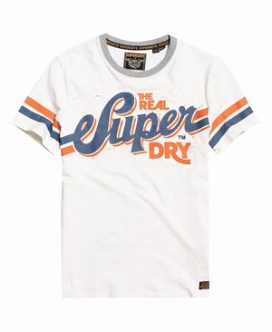 Superdry Heritage Classic Férfi Pólók Fehér | MOUXJ0795